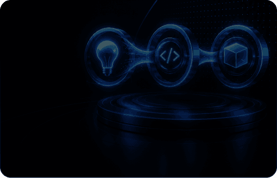 Idea to production technology illustration