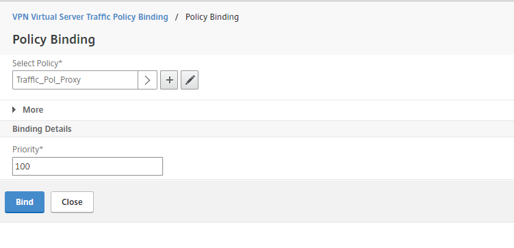 Policy Binding