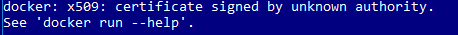 Docker x509: certificate signed by unknown authority