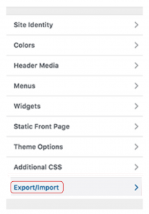 Import & Export Customizer Settings WordPress