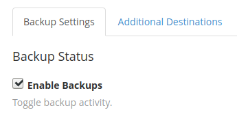 cpanel incremental backups