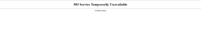 cloudflare 503 service temporarily unavailable