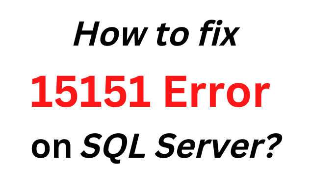 15151 error sql server