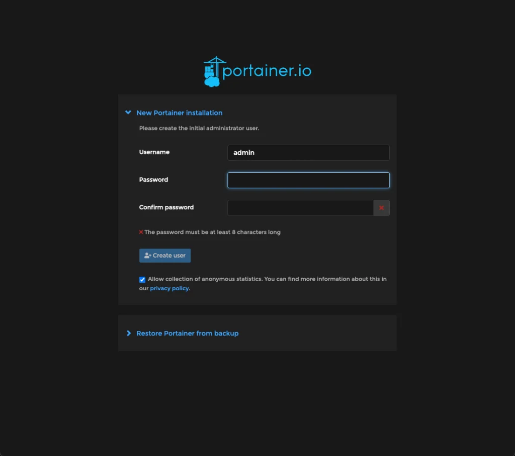 proxmox docker portainer