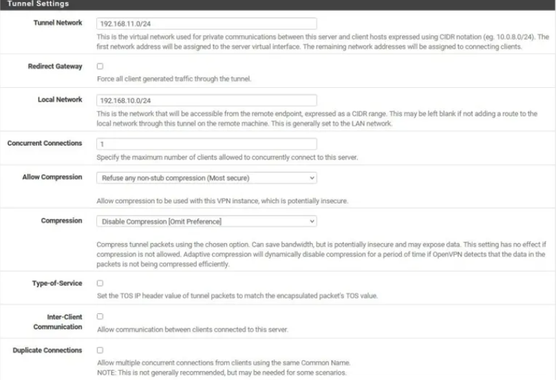 setup openvpn on pfsense 