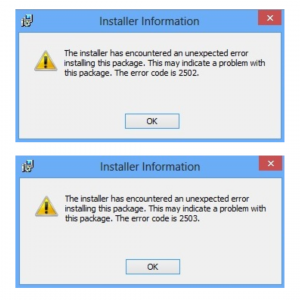 Fix 2502 and 2503 Errors in Windows