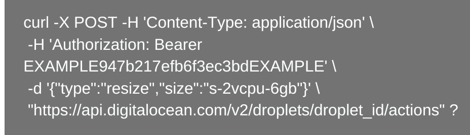 Resize Droplets on DigitalOcean via control panel