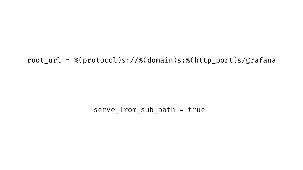 server admin grafana subpath