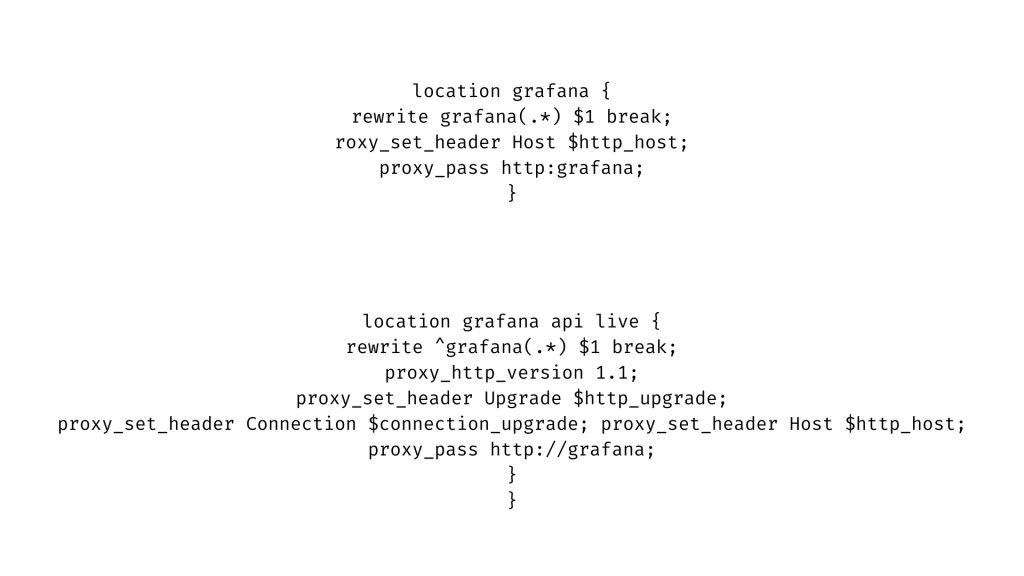 server admin grafana subpath