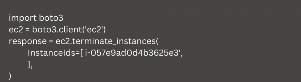 How to terminate an EC2 instance using boto3 -