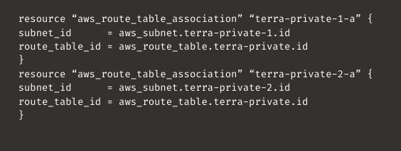 setup VPC via Terraform