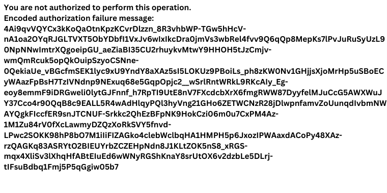 decode encoded aws error message