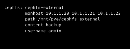 ceph file system proxmox