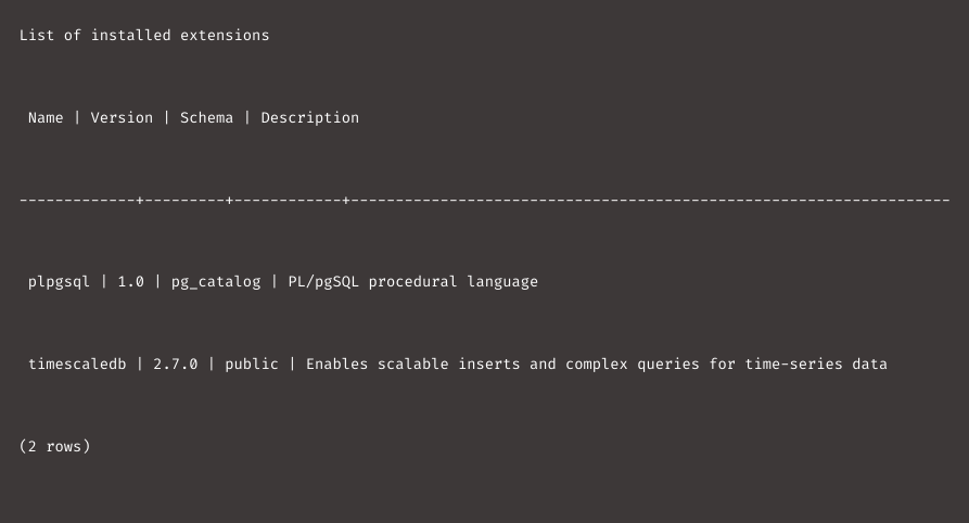 add timescale to postgresql