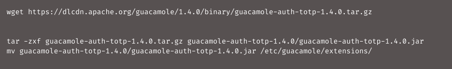 configure totp 2fa on apache guacamole