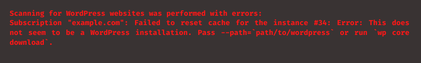 Failed to reset cache for the instance #34