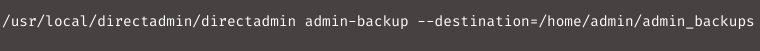 directadmin backup command line