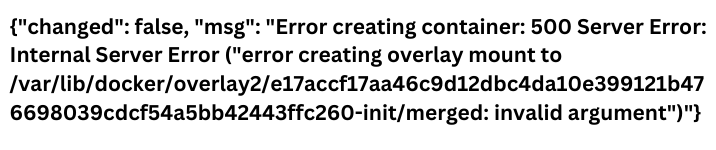 docker error creating overlay mount 