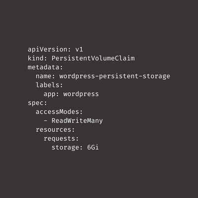 kubernetes wordpress persistent volume