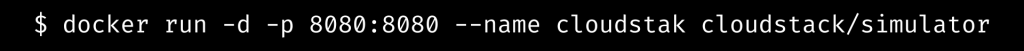 docker cloudstack simulator