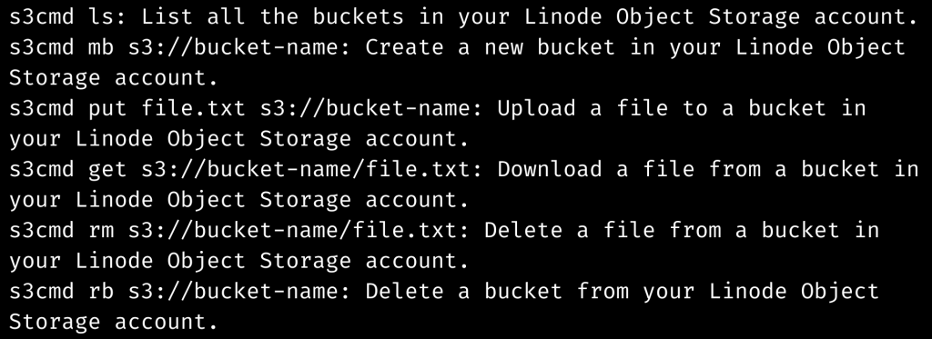 s3cmd linode