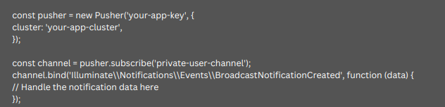 Notifications Using Laravel and Pusher Channels