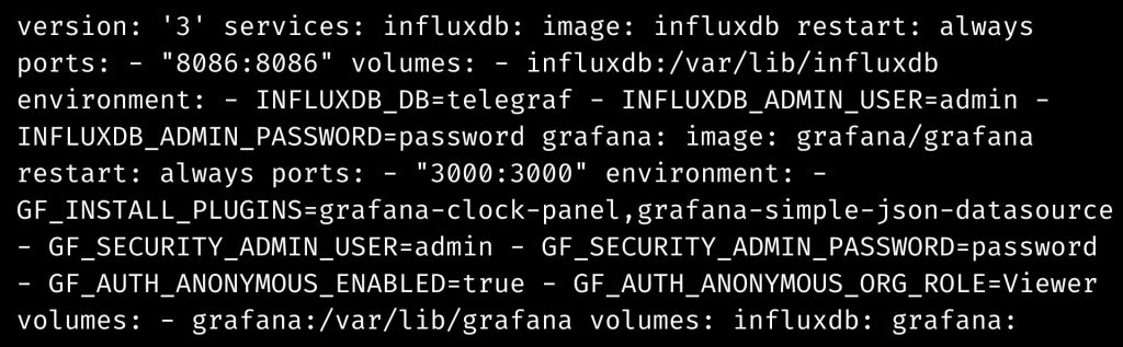 influxdb grafana docker compose