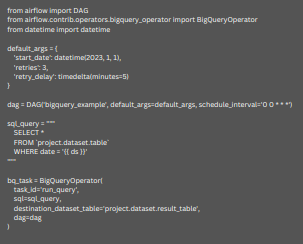 Apache Airflow BigQuery Operator