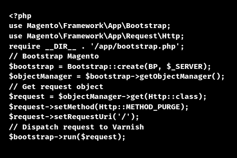 Magento clear Varnish cache programmatically