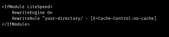 disable litespeed cache htaccess