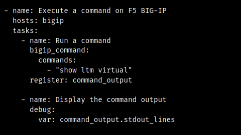 f5 ansible bigip_command