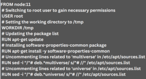 Multiverse and Universe invalid errors when using add-apt-repository in Dockerfile