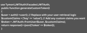 Create Custom JWT Token Laravel