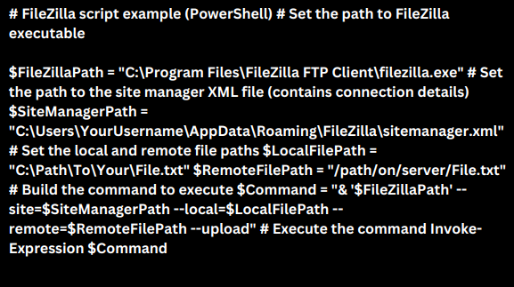 automate sftp file transfer filezilla