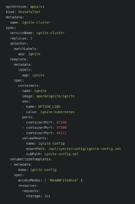 create a file named `ignite-statefulset.yaml`