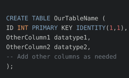 SQL Server Auto increment SSMS