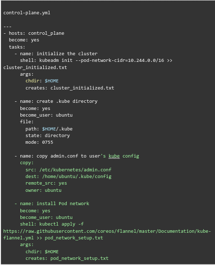 set up the Control Plane node-Setting Up a Kubernetes Cluster and Monitoring with Ansible, Prometheus, and Grafana