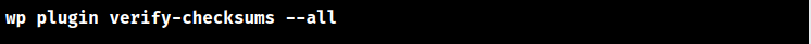check wordPress site integrity using wpcli