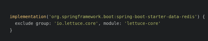 How to Exclude Redis Dependencies - for Gradle