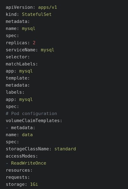 Creating the StatefulSet