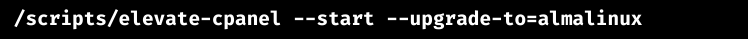 cpanel elevate almalinux 8