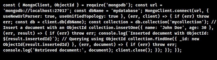 npm mongodb objectid