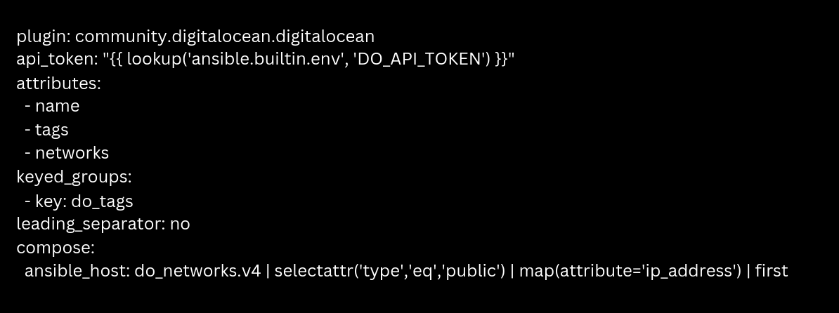 Ansible Dynamic Inventory DigitalOcean