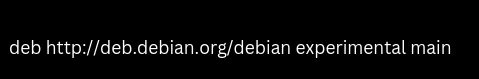 experimental Debian repository