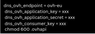 configure OVH API credentials