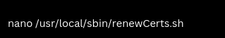 create a bash file for renewal