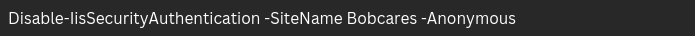 Disabling Anonymous Authentication for the 'Bobcares' Website: