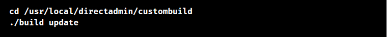 directadmin update custombuild