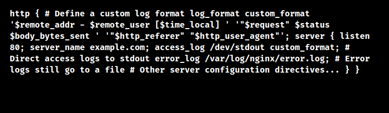 nginx access log stdout