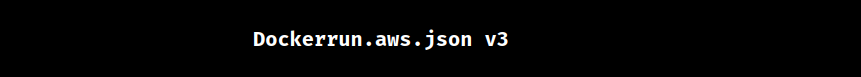 dockerrun aws json v3